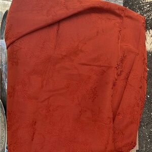 Rust Orange Floral Table Cloth